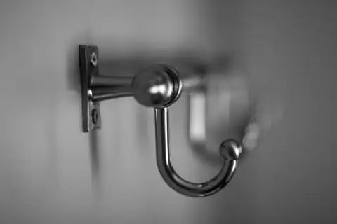 Hooks: gray scale photo of door lever