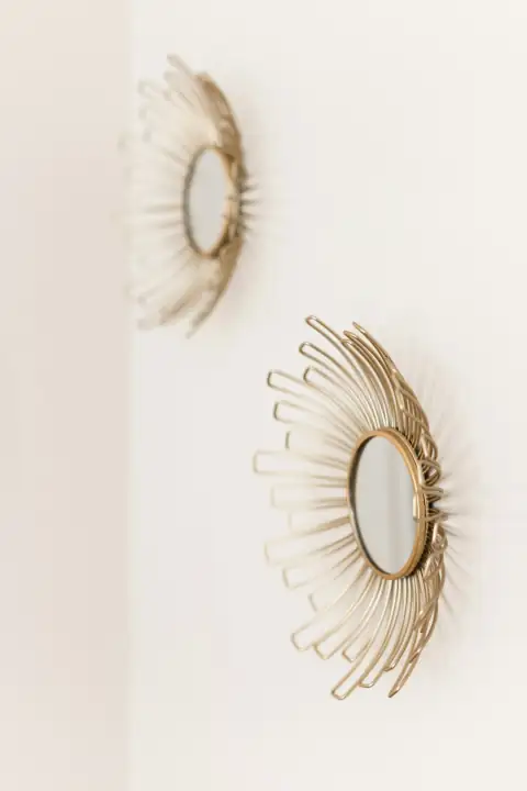 Mirror wall stickers: a pair of earrings