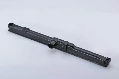 Floor wipers: black metal bar on white surface
